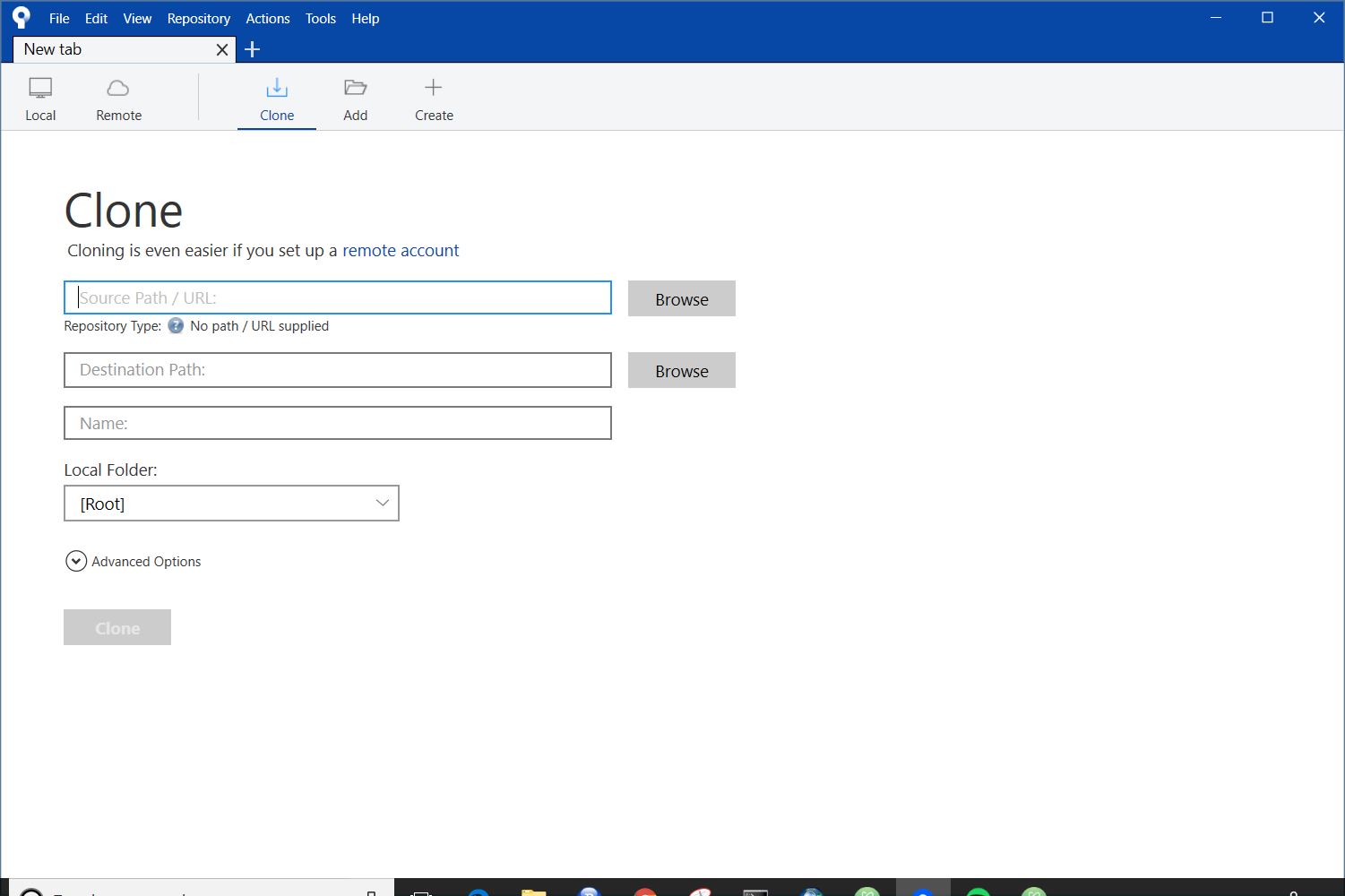 clone in sourcetree