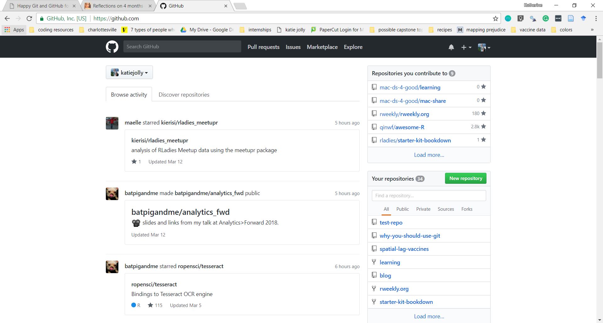 github home screen